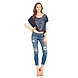 Albely Laser Cut Border Top Navy Colour-A-LC6-N_M-sm