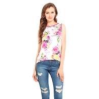 Albely Floral Peach Multi Colour-Multi-S