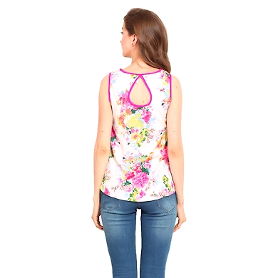 Albely Floral Peach Multi Colour-M-Multi-2