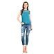 Albely Deep Turquoise Blouse Blue Colour-A-LS10_M-sm