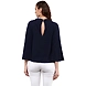 Albely Clover Choker e Neck Blouse Navy Blue Colour-XL-Navy Blue-2-sm