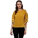Albely Amilia Ruffle Sleeves Blouse Mustard Yellow Colour-ZP04-S-sm