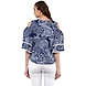 Albely Amilia Ruffle Sleeves Blouse Blue Printed Colour-XL-Blue Printed-2-sm
