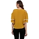Albely Amilia Ruffle Sleeves Blouse Mustard Yellow Colour-L-Mustard Yellow-2-sm