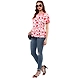 Albely Bella Butterfly Peplum Blouse Off white and Orange Colour-M-Off white and Orange-1-sm