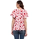 Albely Bella Butterfly Peplum Blouse Off white and Orange Colour-M-Off white and Orange-2-sm