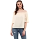 Albely Starling Sheer Yolk Blouse Beige Colour-ZP09-XL-sm