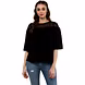Albely Starling Sheer Yolk Blouse Black Colour-ZP10-S-sm
