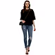 Albely Starling Sheer Yolk Blouse Black Colour-L-Black-1-sm