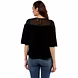 Albely Starling Sheer Yolk Blouse Black Colour-XL-Black-2-sm