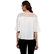 Albely Starling Sheer Yolk Blouse White Colour-M-White-2-sm