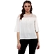 Albely Starling Sheer Yolk Blouse White Colour-ZP11-XL-sm