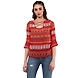 Albely Catrine Cris Cross Blouse Orange Printed Colour-ZP14-XL-sm