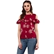 Albely Cloudine Cold Shoulder Blouse Purple Pink Colour-ZP17-M-sm