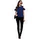 Albely Cloudine Cold Shoulder Blouse Blue Colour-M-Blue-1-sm