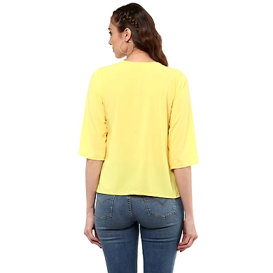 Albely Yorkshine Yellow Blouse Yellow Colour-L-Yellow-2