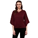 Albely Symphony Love Bell Sleevs Blouse Maroon Colour-ZP23-M-sm