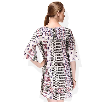 Albely Short Tunic Dress-L-Multi-2