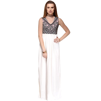 Albely Tribal Maxi Dress-A-TB05_M