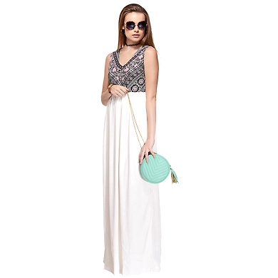 Albely Tribal Maxi Dress-XL-Multicolor-1