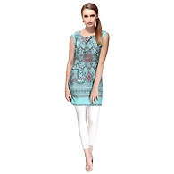 Albely Cowl Neck Dress-Multicolor-XS