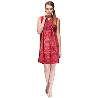 Albely Blooming Red Scarf Dress