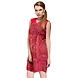 Albely Blooming Red Scarf Dress-L-Multicolor-2-sm