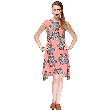 Albely Star on Peach Dress-A-TB23_S