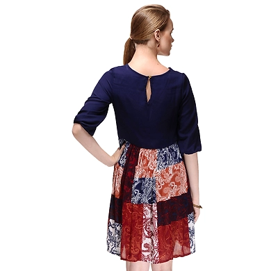 Albely Patches Colorfull Dress-M-Multicolor-2