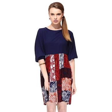 Albely Patches Colorfull Dress-A-TB35_XL