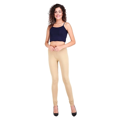 Spiffy Churidar Leggings Beige-LEG02Beige-L