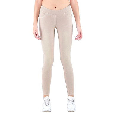 FUTURO Women Colour Denim washed Jeggings Beige-2XL-Beige -1