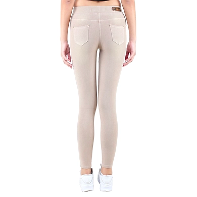 FUTURO Women Colour Denim washed Jeggings Beige-2XL-Beige -2