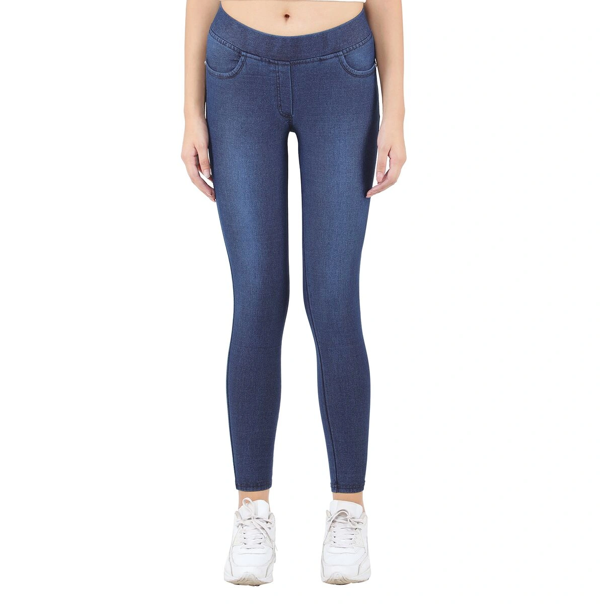 Women Skinny Stretchy Leggings Look Jeans Slim Fit Denim Jeggings Pants  Trousers | eBay