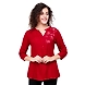 Casual 3/4 Sleeve Solid Printed Women's Tunic Mehroon-L-Mehroon-1-sm