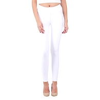 Women's Solid Jegging White-M-White
