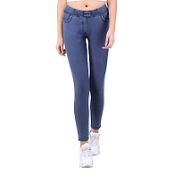 FUTURO Women's Denim wash jeggings  BLUE-BLUE-M