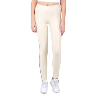 Women's Casual Side Striped jegging  Off-White-M-Off-White