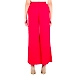 FFU Women's Palazzo Solid Soft Rayon Plain Design with Elastic &amp; Knote  Red-L-Red -2-sm