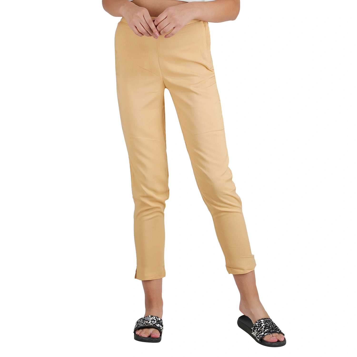 Buy Black Lady Women Beige Rayon Solid Trousers 4XL Online at Best Prices  in India  JioMart