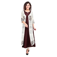 Women Printed Kurtis Brown