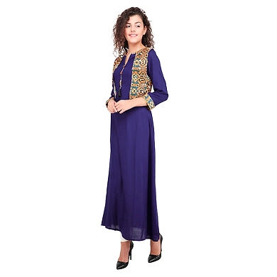 FFU Women's Jacket kurti Navy-L-Navy-1