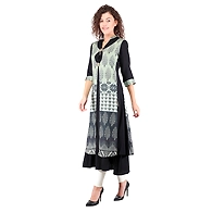 Women's festive &amp; Party wear kurti Green-Green-M