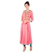 Women's Embroidered Falred Kurti Carrot-M-Carrot-1-sm