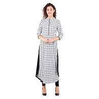 FFU Women's Checkered Kurtis Black