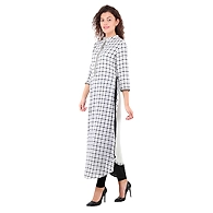 FFU Women's Checkered Kurtis Black-Black-3XL