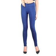 Women's Solid Indigo Legging D.Blue-D.Blue-3XL