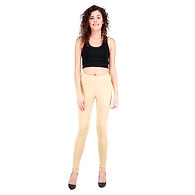 Ankle Length Leggings Beige