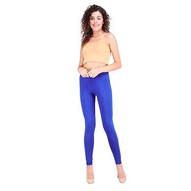 Ankle Length Leggings Blue-S-LEG01RBlue-XL