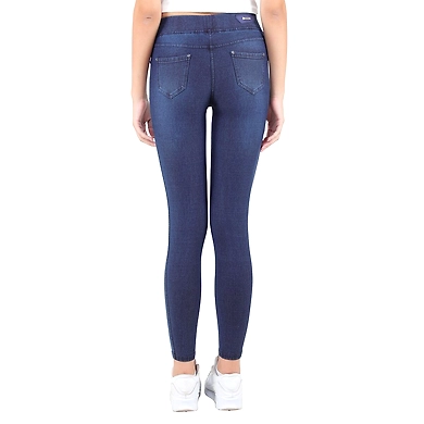 Women Denim washed Jeggings D.BLUE-D.BLUE -M-2